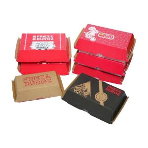 Food Container Customized Shape Corrugated Paper Burger Box for Eco-Friendly and