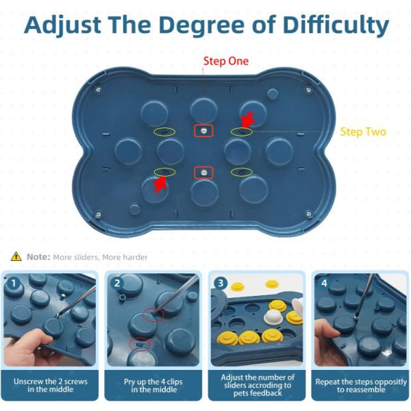 Interactive Dog Puzzle Food Dispenser For IQ Training / Mental Enrichment