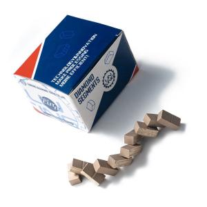 Golden Yellow Marble Cutting Segment 24*8*10mm Sandwich Layer Diamond Tip for