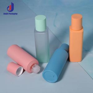 Cosmetic Frosted PET Bottle Empty Plastic Bottles 100ml With Plastic Screw Cap
