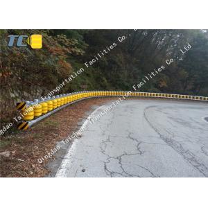 ISO 9001 Pu Foam Foller Of Yellow Road Crash Barrier 350*500MM