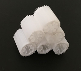 High Surface Area MBBR Bio Media White Color Sinking HIPS Material