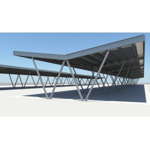 Double Row Solar Car Parking SS304 Carport Solar Mounting Structure Waterproof