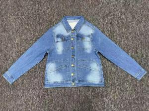 Cheap Boy Casual Denim Jeans Jacket Two Chest Pockets Slim Fit Jeans Jacket 55 for sale