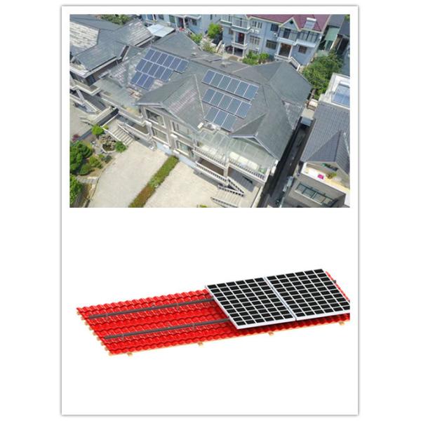 200mm 35m/S Solar PV Mounting Systems On House Hook Tile Roof Solar Mounting