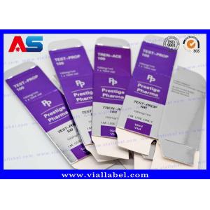 Customized 10ml Vial Packaging Boxes With Metallic Silver Foil Printing For