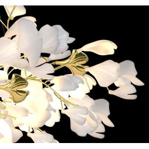 Ceiling Mounted Contemporary Staircase Gingko Chandelier OEM