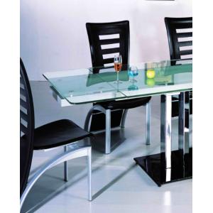 2100mm Length Extendable Dining Table Frosted With Contemporary Design