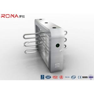 Security Solution Waist High Turnstil Assured Stainless Barrier With Metal Wings