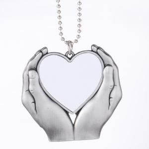 Creative Christmas Ornament Heart In Hands Sublimation Car Charm Pendants Blanks