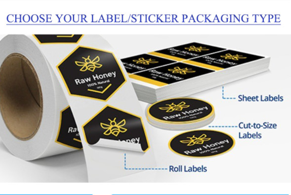Barway 1000pcs Sticky Label Roll Shampoo Clear Vinyl Sticker Roll