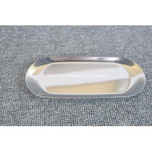 China Tableware 24cm dia towel tray serving tray for spoon nordic style silver stainless steel dessert dining pate on sale