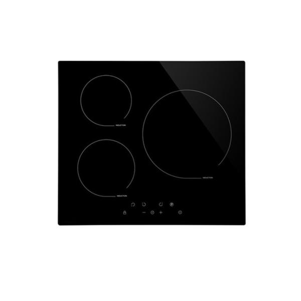 Quality 3 Zone Induction Hob Built-in Type 60cm Black Glass Panel with Child Safe Lock wholesale
