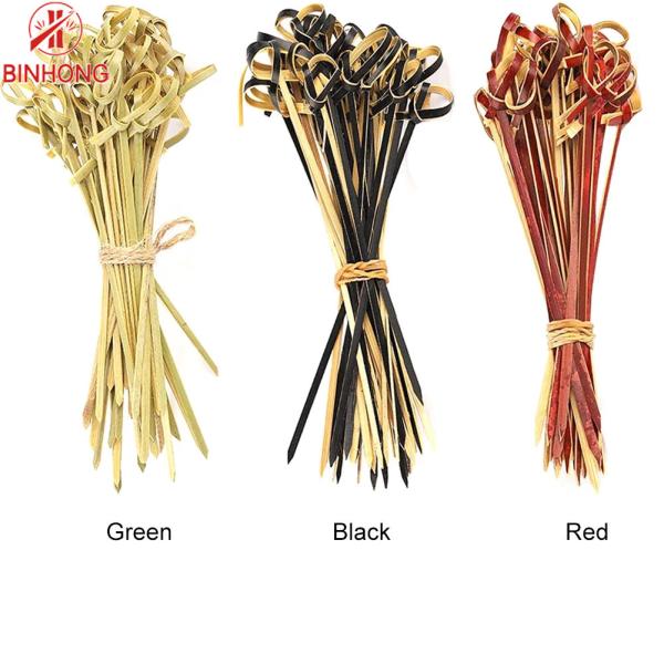 Quality Convenient AB Grade 12cm Knotted Bamboo Skewers wholesale