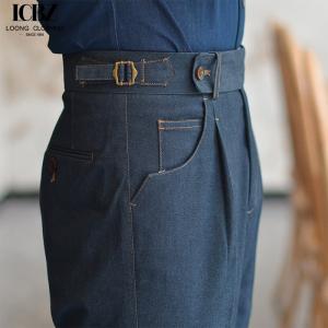 Support 7 Days Sample Order Lead Time Waisted Vintage Twill Denim Pants for Men