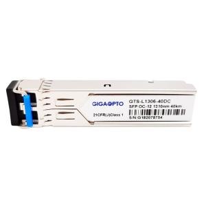 622Mbps OC-12/STM-4 LR-1 SFP 1310nm 40km SDH/SONET Transceiver Module LC SMF DOM