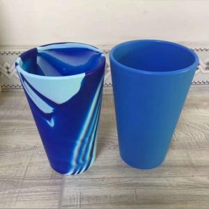 Reusable Silicone Drinking Water Coffee Cup with Lids and Straws 600ml Volume