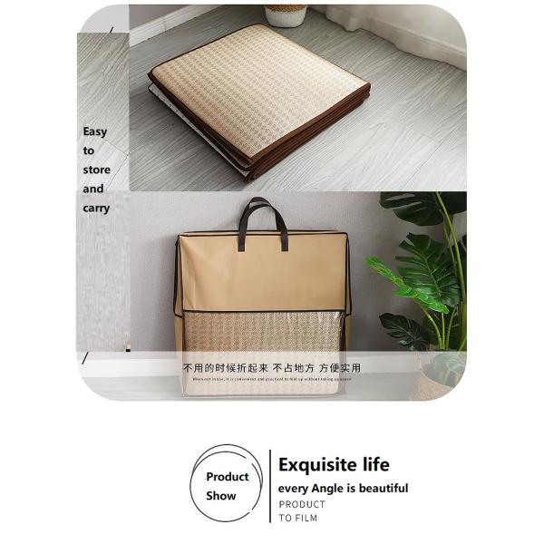 Ice Silk Floor Carpet Rug Living Room Rattan Floor Runner For Cool Summer