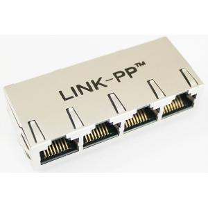 China 1 x 4 PDH Filter Multi-port RJ45 Connector with Transformer , Side Entry on sale China 1 x 4 PDH Filter Multi-port RJ45 Connector with Transformer , Side Entry on sale