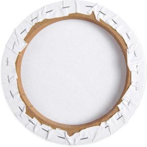 Round Shape Stretched Canvas Board White Blank Artist Canvas For Painting