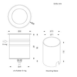 COMI IP67 10W COB LED Underground Recessed Lamp with Round Cover