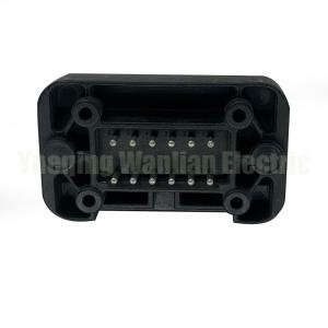 12 Pin DT15-12PB Black Automotive Connector DT Straight Pin PCB Mounting Head