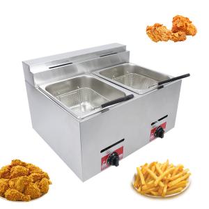 6L 6L Double-tank Gas Fryer for Making Frying Food on Table Top in Commercial