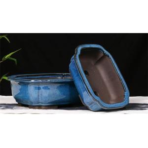 Manual Glazed Bonsai 24cmx19cmx8cm Ceramic Indoor Pots
