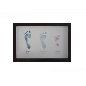 Customized Shape Baby 1st Year Hand And Footprint Picture Frame Non Toxic Ink