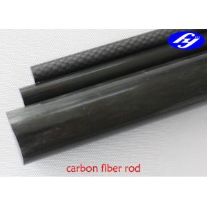Round Rod Carbon Composite Material , Matte / Glossy Pultrusion CFRP Carbon