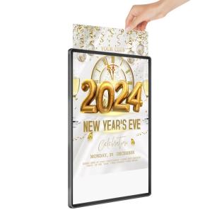 Cheap Ultra Thin Slim Glass Lightbox for Wall Mounted Digital Poster Supermarket Advertising for sale