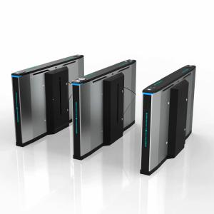 Access Control Flap Barrier Turnstile Gate SUS304 Stainless Steel For Library