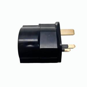 General-Purpose Adapter UK 3 Pin Plug with Fuse to EU Socket 2pin and Earth