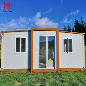 Expandable fabricated house container folding insulation solar prefab container