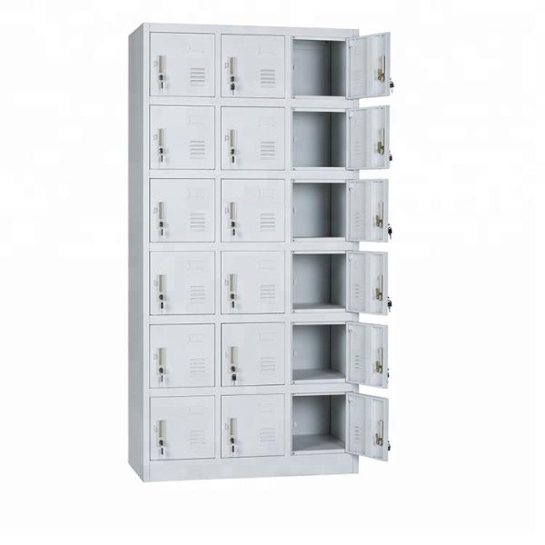 Quality Multifunctiona 18 Doors Electrostatic Fireproof Metal Lockers wholesale