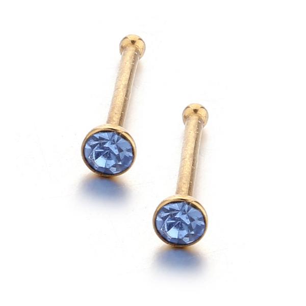 USA hot selling white zircon gold plated nose ring nose stud body piercing jewelry