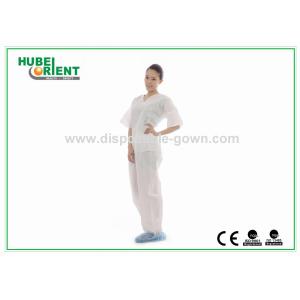 Non Irritating 45gsm SMS Disposable Pajamas Wth Shirt And Trousers For Operation