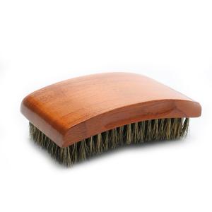 Square Wooden Wave Brushes Boar Bristle Beard Mustache Brush
