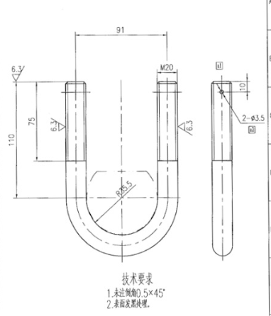 Carbon Steel 35K Stainless Steel SUS304 U Bolt Screw Pipe U Clamp Galvanizing Polishing