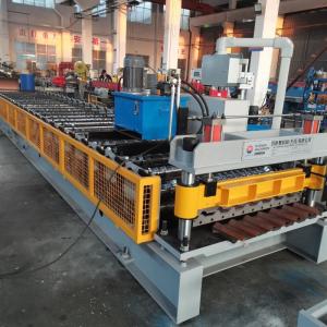China Mexico Popular R101 Trapezoidal Roof Sheet Roll Forming Machine With Chain Drive And Thickness Calibre 26 on sale
