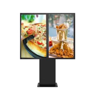 Android Vertical Dual Restaurants Menu Board LCD Screen Digital Signage Outdoor