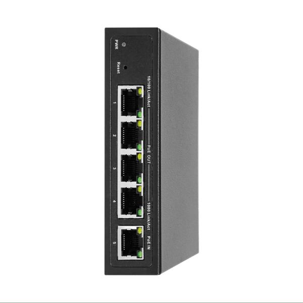 5 Port Unmanaged PoE+ Switch With LED Indicators 0°C To 45°C Operating