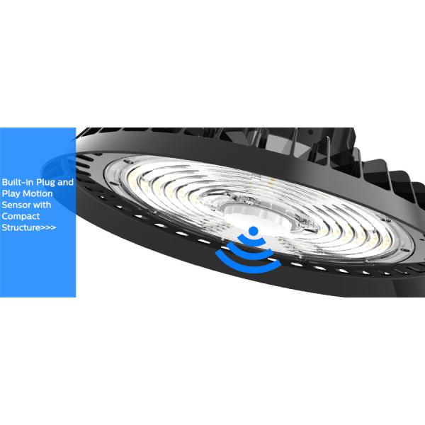 Quality 5 Years Warranty No UV or IR UFO LED High Bay Light CE CB SAA TUV GS With Pluggable Motion Sensor wholesale