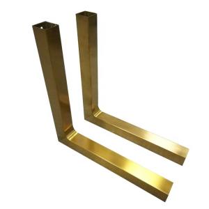 Golden Chrome Plating Metal Coffee Table Frame Wire Drawing And Polished