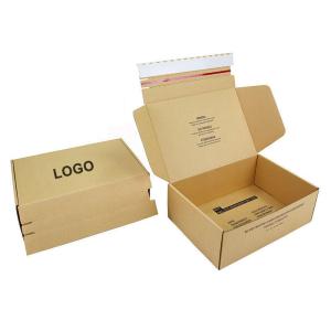Customized Private Logo Corrugated Shipping Adhesive Tear Strip Open Postal Box