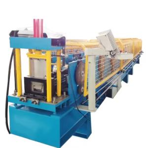 0.3-0.8mm Galvanized Steel K Type Half Square Rain Gutter Roll Forming Machine