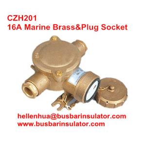 10A/16A marine brass plug&socket CTH101 high current brass electrical plug in