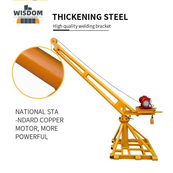 1000kg Lift Mini Cranes Portable 360 Degree For Construction