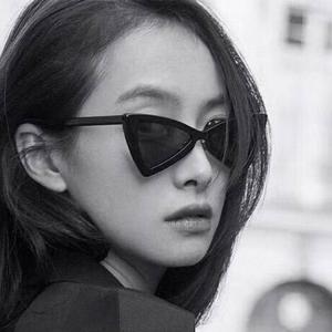 Triangle UV400 Vintage Women Retro Cat Eye Sunglasses