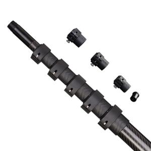 Cheap CFR Nylon Clamp Telescoping Carbon Fiber Pole 10ft For Windows Cleaning for sale